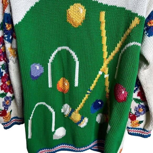 Vintage 90s Eagle’s Eye Cardigan Knitted Sweater - Picture 5 of 8